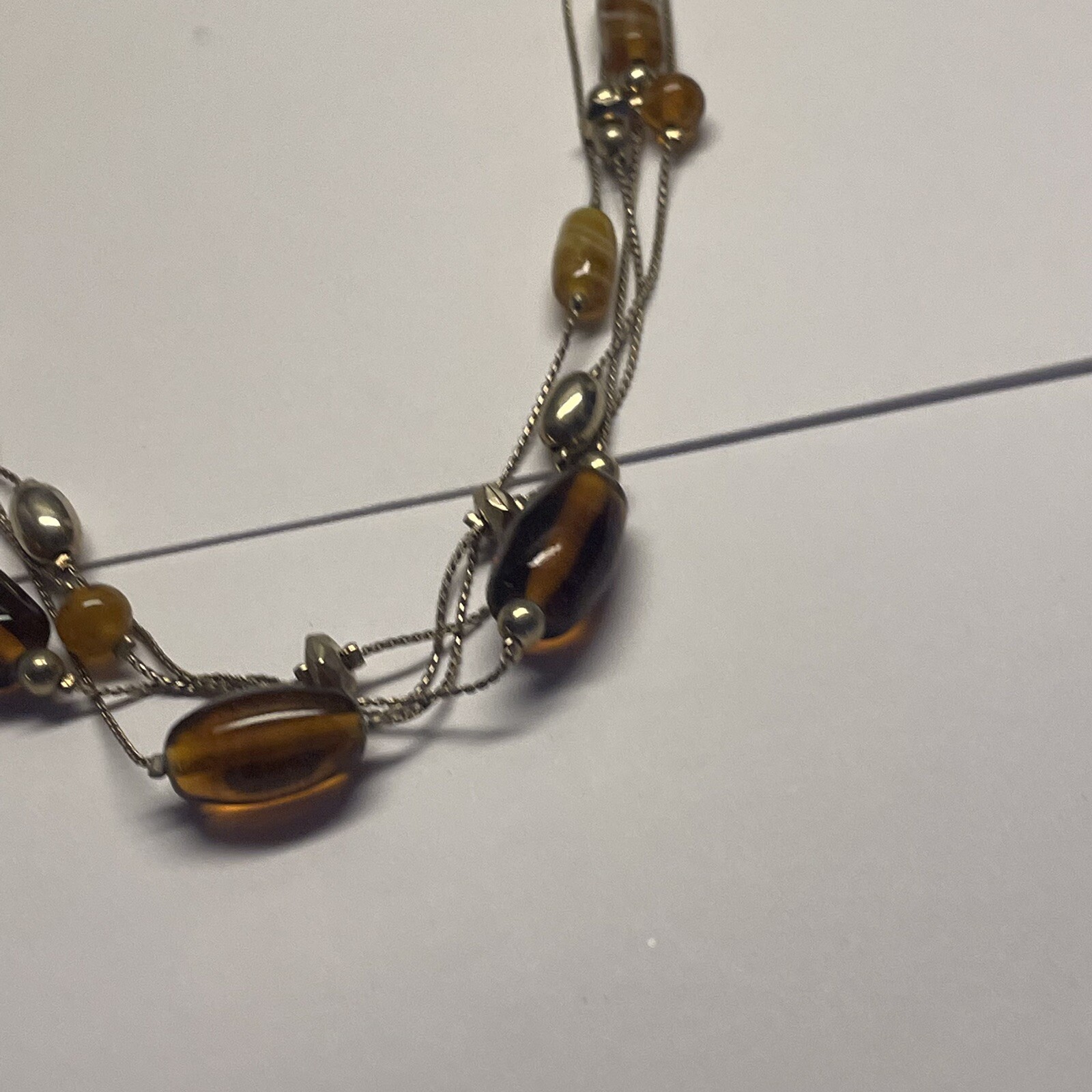 Pretty Signed Monet Multi Strand Beaded Necklace - image 11