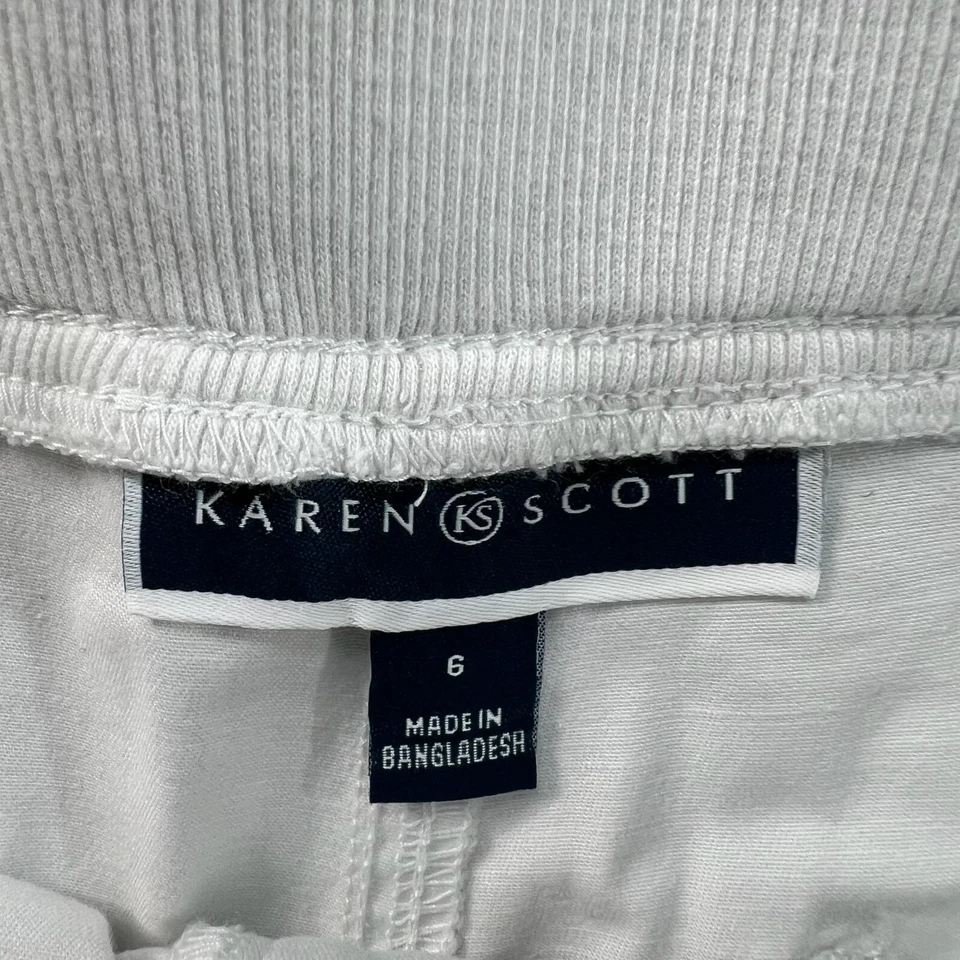 Karen Scott Shorts Womens Size 6 White Pockets Stretch New - Image 3 of 4