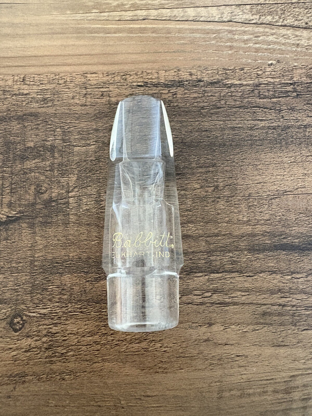 RARE NOS Babbitt Elkhart Clear Plastic “X” Alto Saxophone Mouthpiece | Vintage