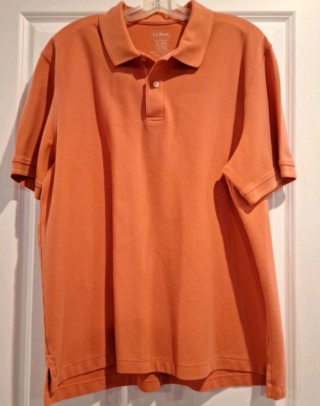 Men's L.L. Bean Orange Polo Shirt. Sz XL