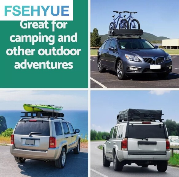 Universal Roof Rack Basket Car Luggage Carrier Steel Vehicle Cargo 64" For SUV