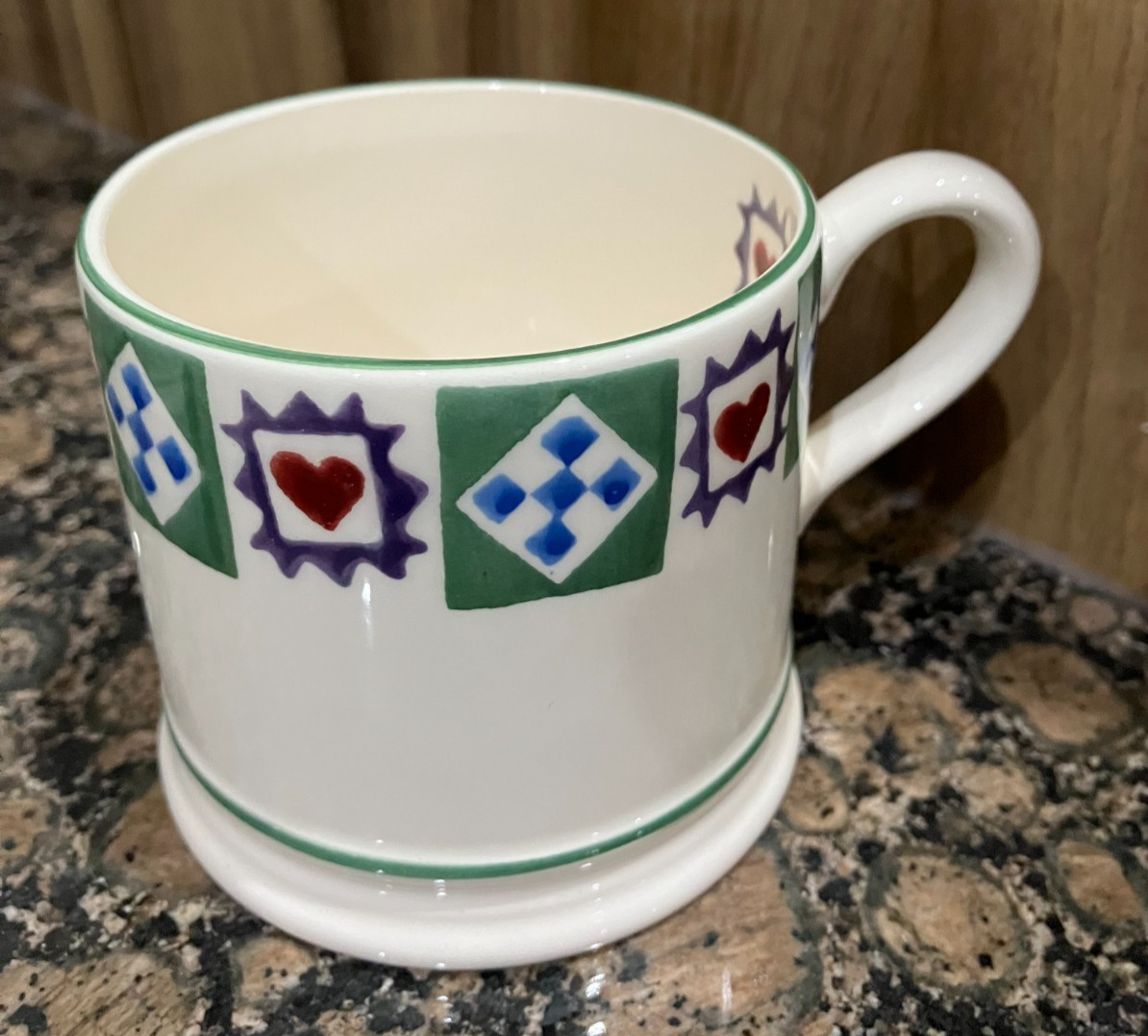 EMMA BRIDGEWATER CHRISTMAS QUILT   1/4 PINT MUG NEW