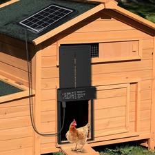 Automatic Chicken Coop Door Solar Powered Opener with Timer Light Sensor Remote