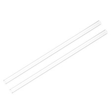 2pcs Rigid Round Clear Tubing 7mm 1/4" ID x 10mm 2/5" OD x 1Ft 305mm Length