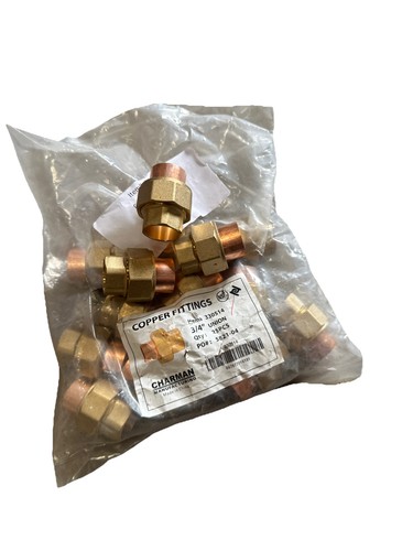 🔴 (Qty 15) 3/4" Copper Union Charman 330514 Plumbing Fitting Copper ‼️
