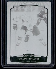 2022-23 O-Pee-Chee Printing Plate Black William Eklund 1/1 #327