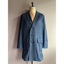 Freemans Sporting Club soprabito uomo taglia L lana tinta indaco navy ottimo cappotto