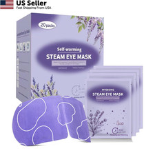 20 Pack Steam Eye Masks Self Heating Warm Compress Sleep Eye Spa Lavender