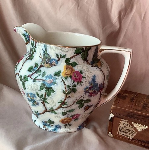 Lorna Doone Chintz Lg Milk Jug Pitcher  Royal Tudor Ware Barker Bros England
