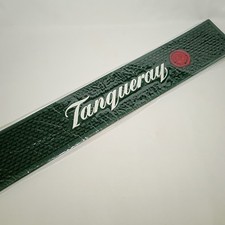 Tanqueray Gin BEER SPILL RAIL BAR MAT 3 1/2" X 21 1/2" Dark Green