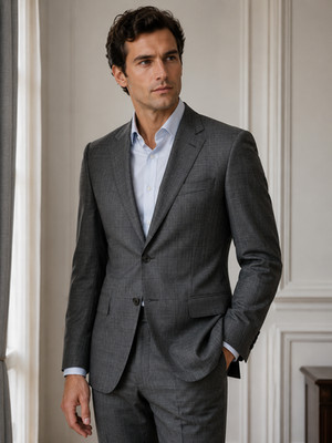 Isaia Napoli Men s Suit   Gray Check 160 s Sciammeria Wool, Made in Italy