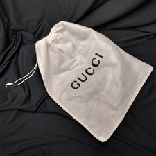 White Drawstring Dust Bag Storage Travel 13"x17" Shoes Purses Etc GUCCI Graphic
