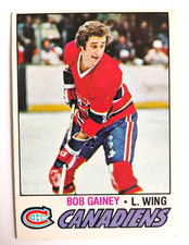 77 78 TOPPS HOCKEY BOB GAINEY #129 CANADIENS
