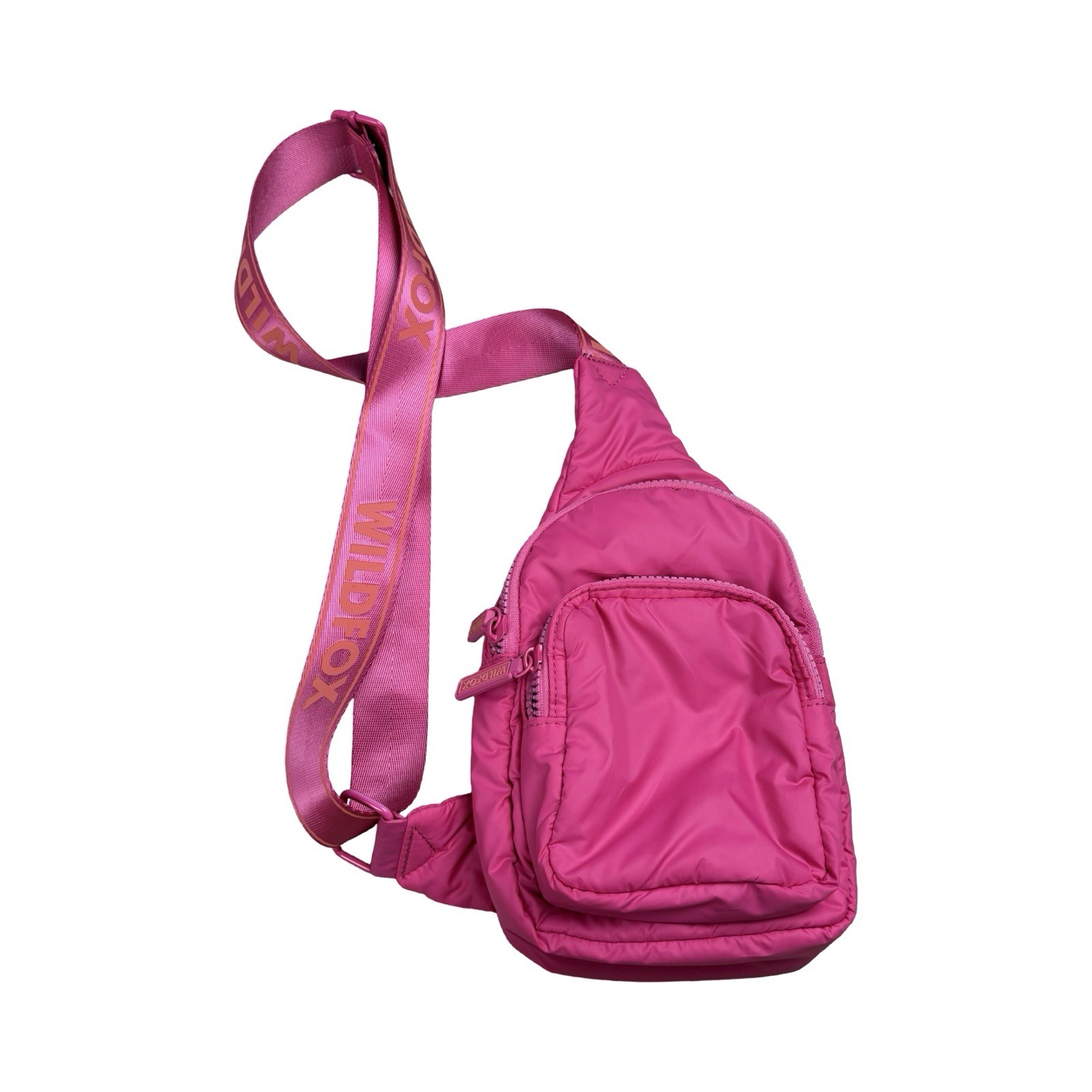 WILDFOX $79 Nylon Pink Mini Backpack Sling Belt Bag Travel Festival
