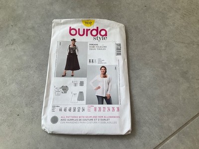 Burda Style Schnittmuster 7032 Dirndl Rock, Korsett & Bluse Gr. 18-28