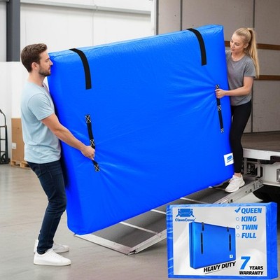 Mattress Bags for Moving and Storage,Queen Size,with Adjustable Adhesive Stra...