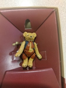 steiff pewter minature teddy bear