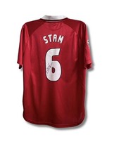 JAAP STAM 1999 treble Winning Signed Home CL Football Shirt Manchester United