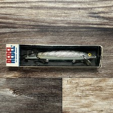 Vintage Rebel The Amazing Minnow Fishing Lure J-201 Silver Jointed USA Made NOS