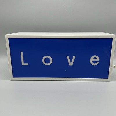 Vintage Y2K Target LOVE & HATE Dual Sided Light Box Lamp Decor 2000's Works Rare
