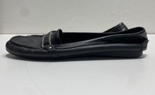 Coach Flynn Black Leather Buckle Detail Loafer Flats Women's Size 7.5B
