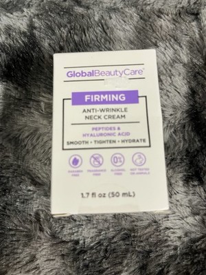 GlobalBeautyCare Firming Anti-Wrinkle Neck Cream Peptides Hyaluronic 1.7 fl oz