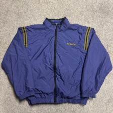 Vintage 90s Reebok Full Zip Purple Windbreaker Jacket Size S