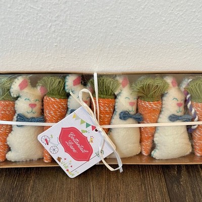 COTTONTAIL LANE 6ft Spring Easter Bunny & Carrot Garland NEW IN BOX
