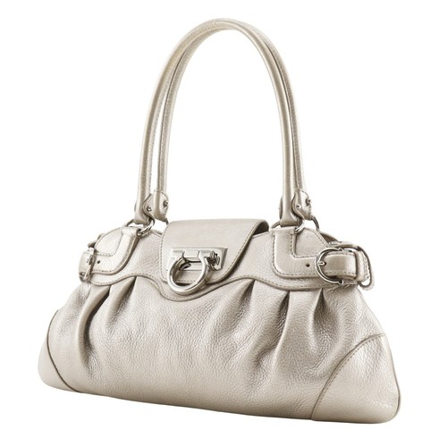 Salvatore Ferragamo Gancini Tote Bag AU-21/6317 Silver leather Women - Picture 2 of 8