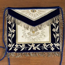 Vintage 1972 Masonic Past Master Apron Auburn Park Lodge 789 w/ Case