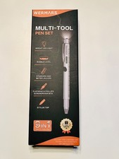 9 in 1 Multi-tool Men  s Pen Set LED Light, Stylus, Screwdriver, Rulers, Level