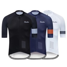 Men Cycling Jersey Classic Black Tops Short Sleeve Shirt Summer Bicycle Wear