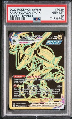 Rayquaza Vmax TG29/TG30 PSA 10 Silver Tempest Pokemon Card Game