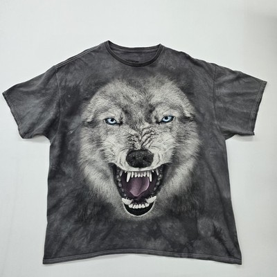 ESI Herren grau Grafik Tiger Katze T-Hemd 2XLT normale Passform