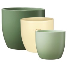 Vaso Di Ceramica Per Piante Basel Verde Chiaro/Verde Muschio 8-27 Cm