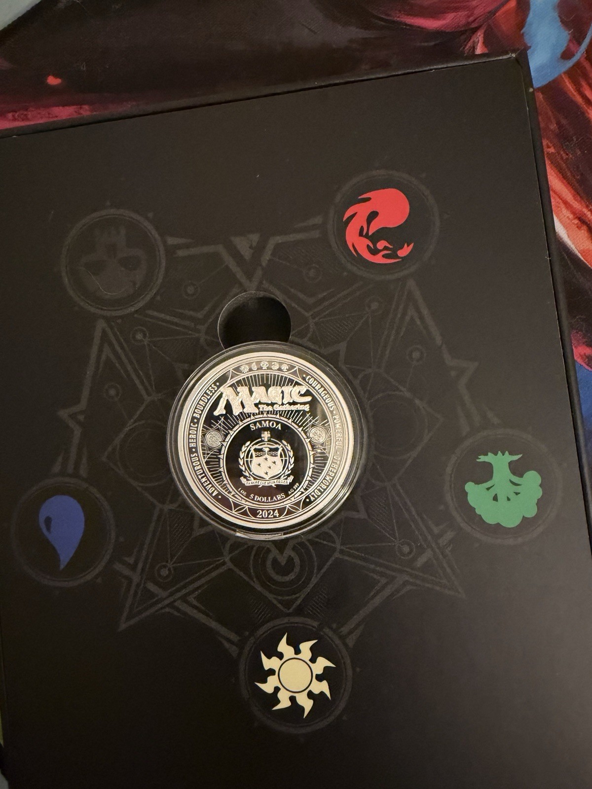 2024 Samoa Magic The Gathering Black Lotus Beta 1oz Silver Coin view 5