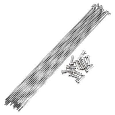 12er Set 14 Fahrradspeichen 199 mm aus Edelstahl 304 silberfarben