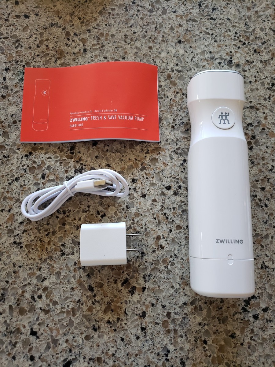 ZWILLING VACUUM PUMP 真空ポンプと袋 NEW OPEN BOX Zwilling Vacuum Pump Fresh & Save Food Sealer w/ USB