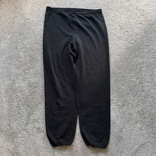 Vintage Jerzees Black Sweatpants Made in USA Elastic Waist Cuffs Mens 2XL