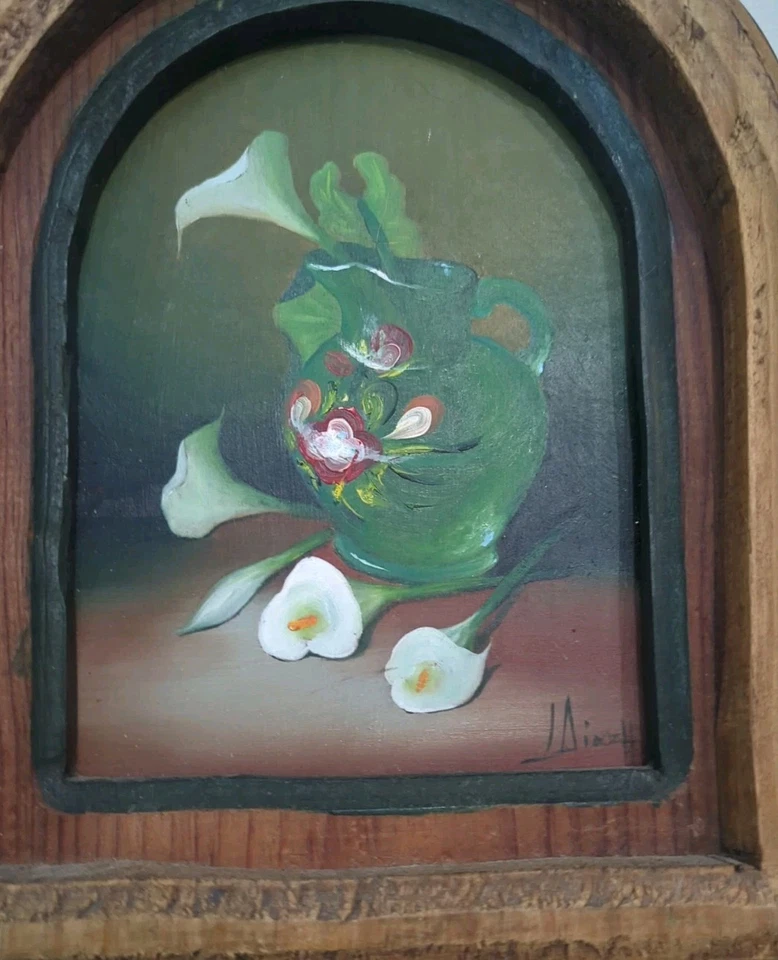 MEXICAN MODERNISM MODERN FOLK ART STILL LIFE FLORAL FLOWERS FRUIT IMPRESSIONISM - Image 2 of 4