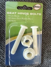 3/8" White Non-Rusting Plastic Toilet Seat Hinge Bolts Heavy Duty Lot Of 90