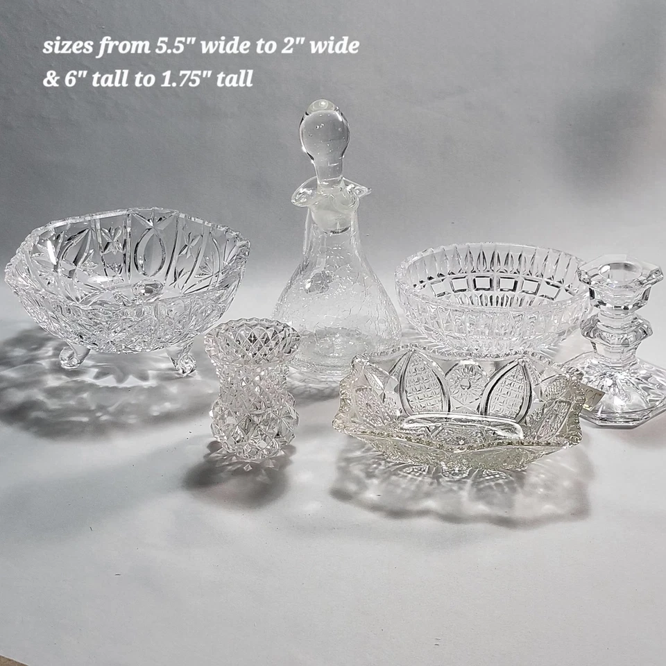 Vintage Brilliant Cut Lead Crystal Glass Set Of 6 Pcs - Image 4 of 4
