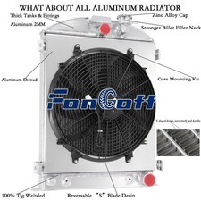 3-row Aluminum Radiator Shroud Fan For 1932 Ford Model B Base Chevy Engine 3.3l 3-row Aluminum Radiator Shroud Fan For 1932 Ford Model B Base Chevy Engine 3.3l