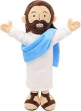 13" Jesus Plush, Jesus Doll Plushie for Easter Christmas Church Brown 