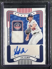 Holman, Luke - 2024 USA Baseball Stars & Stripes - Swatch/Autograph - INV1