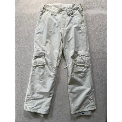 Sims Women X-Small Snow Pants White Cargo Winter Ski Snowboard Riding Mountain