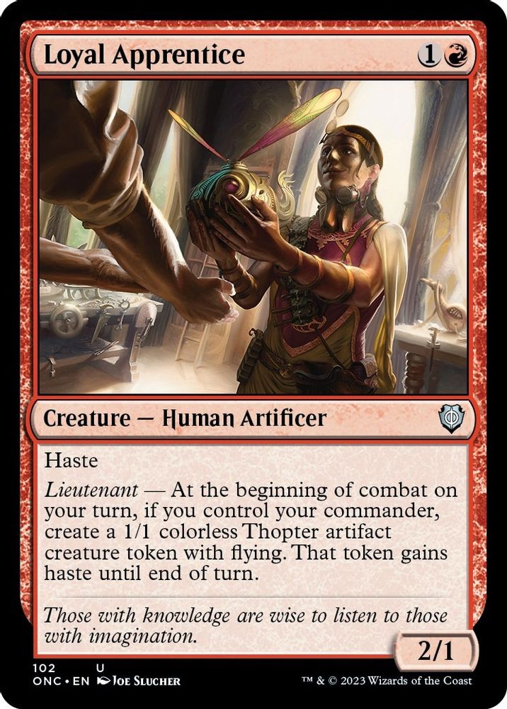 2023 Magic: The Gathering: ONC - Loyal Apprentice (#102, U, Near Mint)
