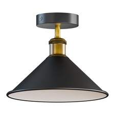 Black Ceiling Light  E27 Flush Light Fittings  for Kitchen and Bedrooms