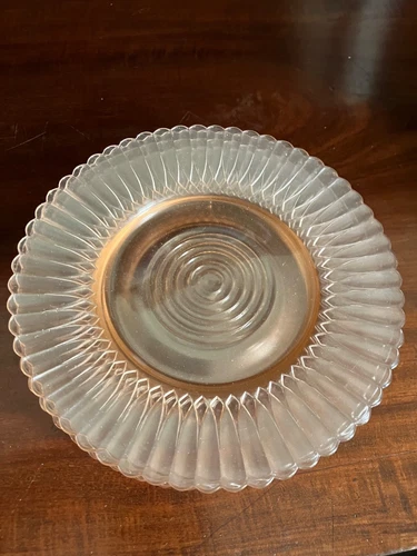4 MacBeth Evans Petalware pink depression glass saucers