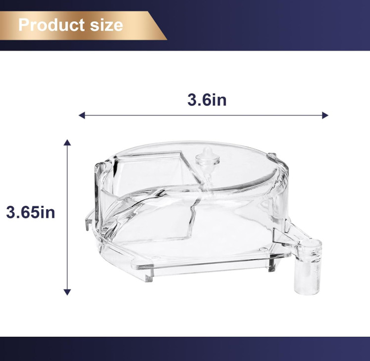 Replacement for Cuisinart Coffee Maker Clear Replacement Grinder Assembly Lid DG